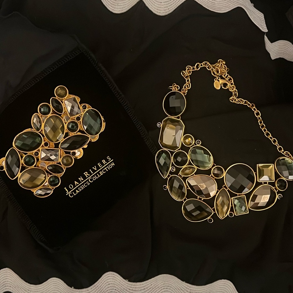 Joan rivers faceted necklace and bracelet set. Gorgeous!